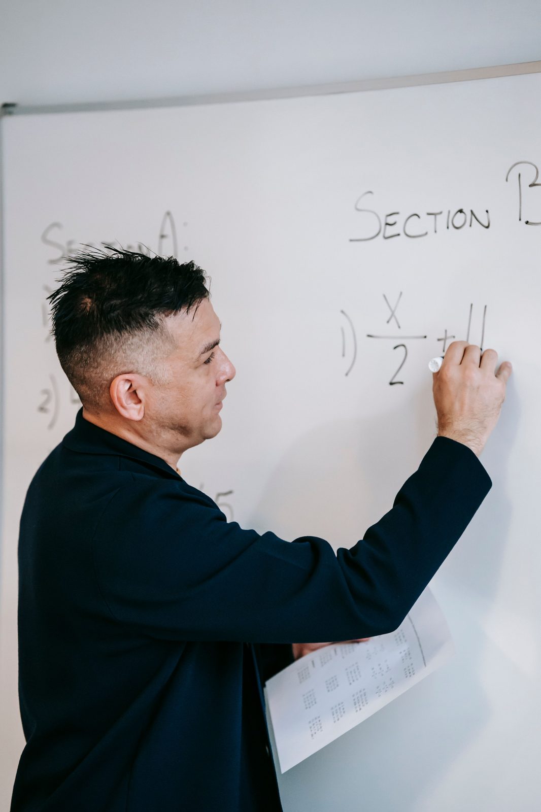 Teacher working